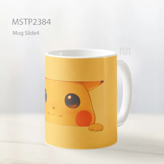 Pikachu Lucu Lihat Kotak Kuning Mug MSTP2384