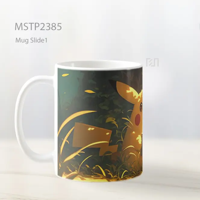 Pikachu Membaca Buku Di Hutan Mug MSTP2385 - All-side / Desain