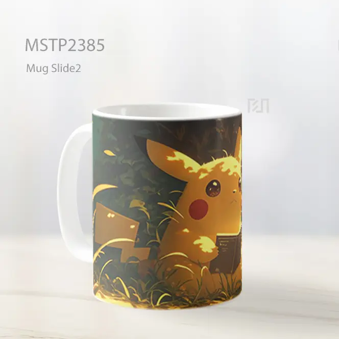 Pikachu Membaca Buku Di Hutan Mug MSTP2385 - All-side / Desain
