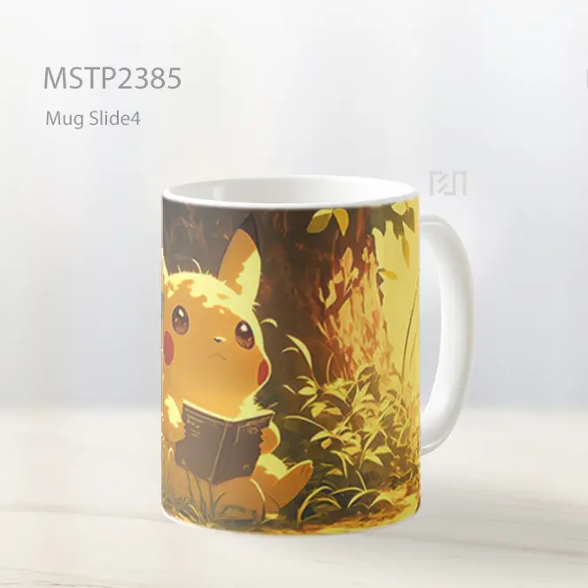 Pikachu Membaca Buku Di Hutan Mug MSTP2385