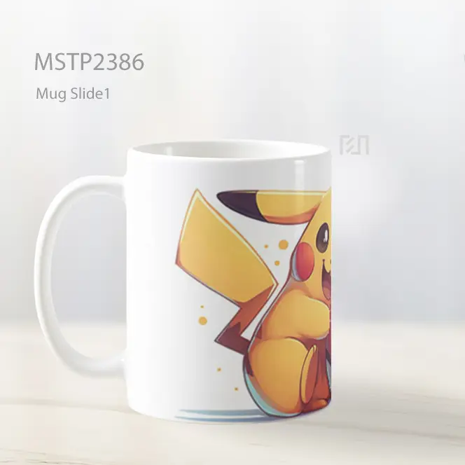 Pikachu Memegang Pokeball Mug MSTP2386 - All-side / Desain