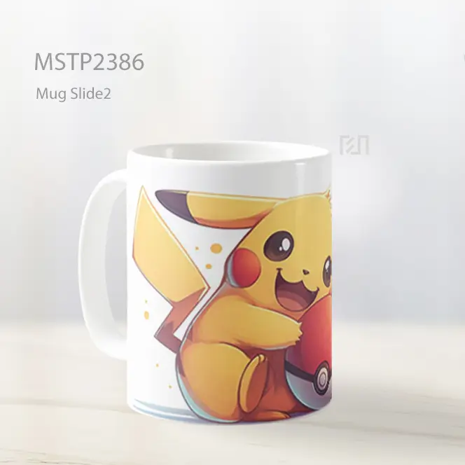 Pikachu Memegang Pokeball Mug MSTP2386 - All-side / Desain