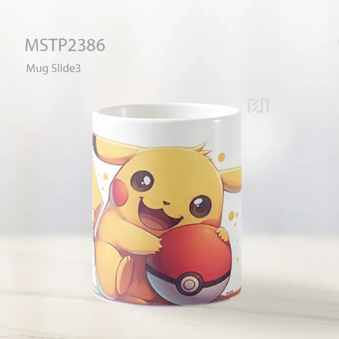 Pikachu Memegang Pokeball Mug MSTP2386 - All-side / Desain