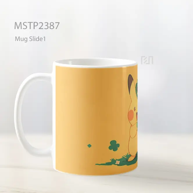 Pikachu Memegang Semanggi St Patricks Day Mug MSTP2387 - All-side / Desain