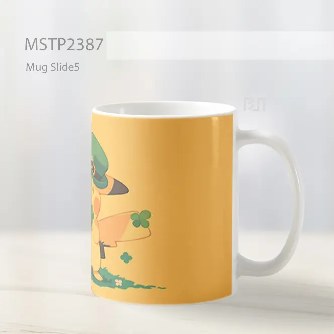 Pikachu Memegang Semanggi St Patricks Day Mug MSTP2387 - All-side / Desain