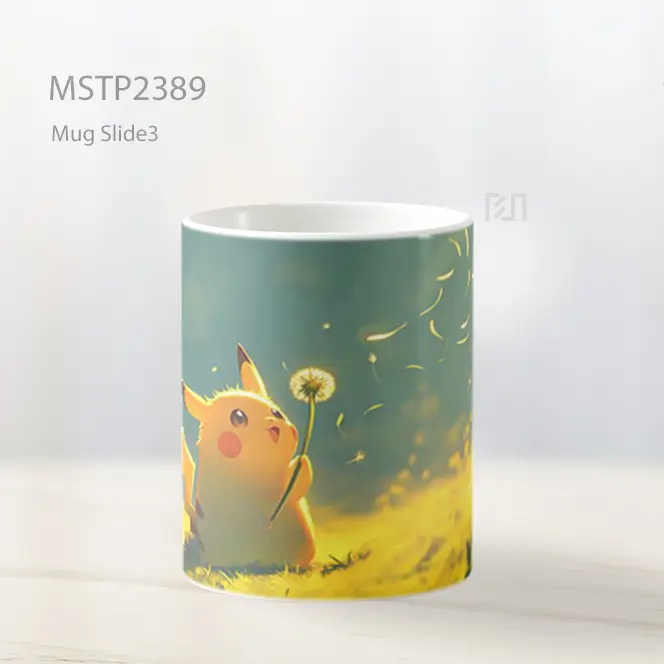 Pikachu Meniup Biji Dandelion Mug MSTP2389 - All-side / Desain
