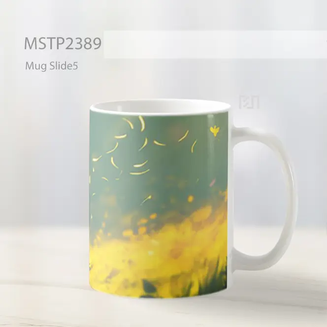 Pikachu Meniup Biji Dandelion Mug MSTP2389 - All-side / Desain