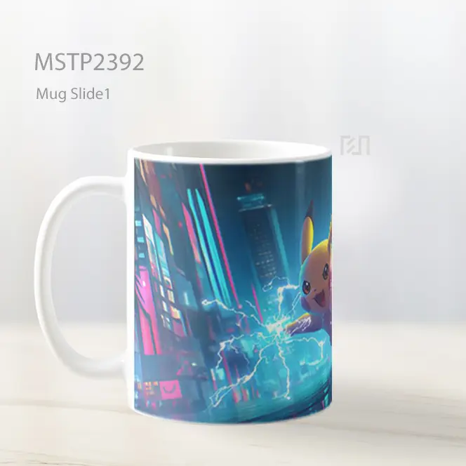 Pikachu Petir Kota Mug MSTP2392 - All-side / Desain