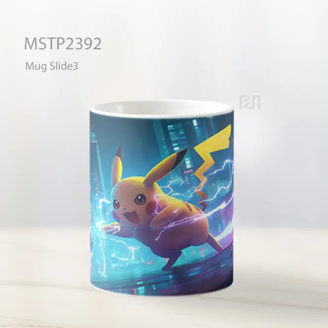 Pikachu Petir Kota Mug MSTP2392 - All-side / Desain
