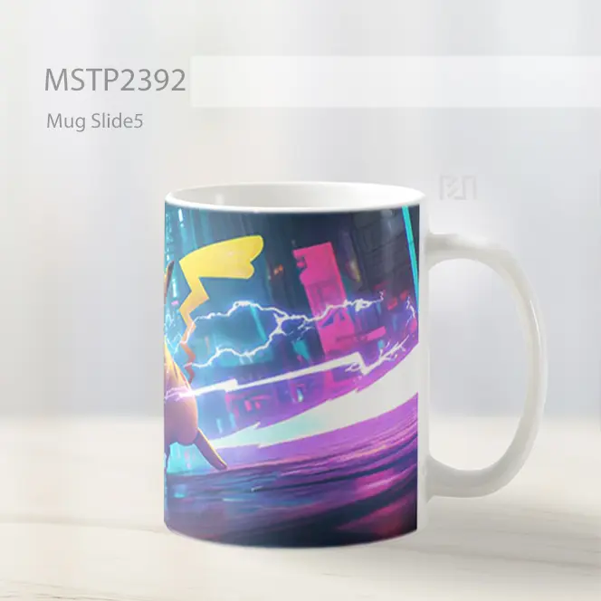 Pikachu Petir Kota Mug MSTP2392 - All-side / Desain