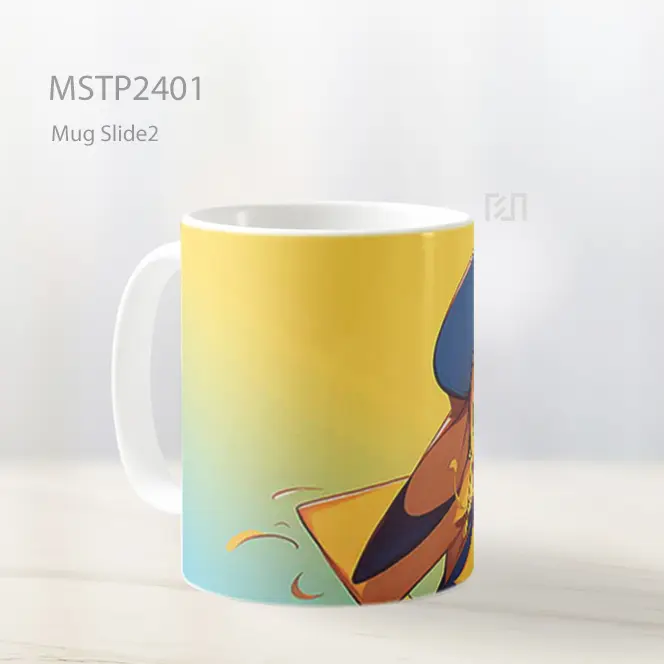 Pikachu Senyum Perjalanan Mug MSTP2401 - All-side / Desain