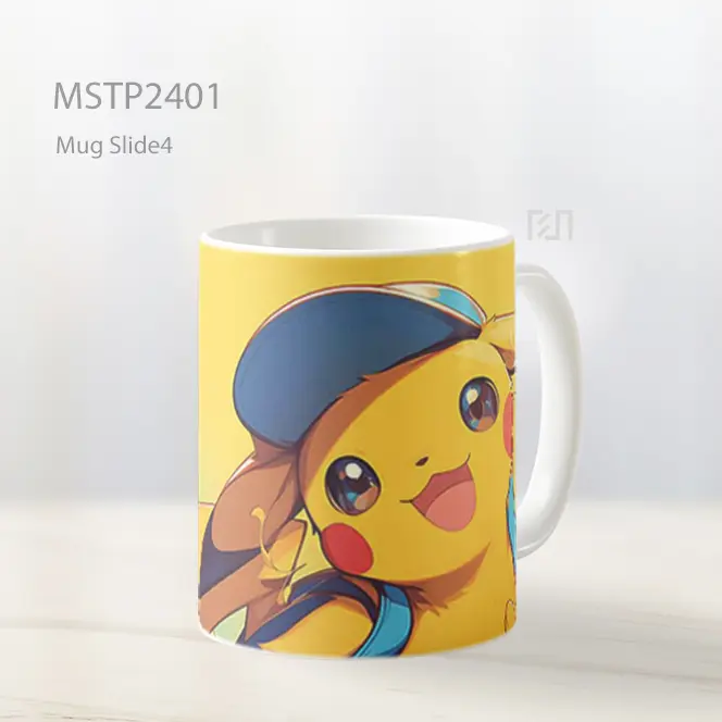 Pikachu Senyum Perjalanan Mug MSTP2401