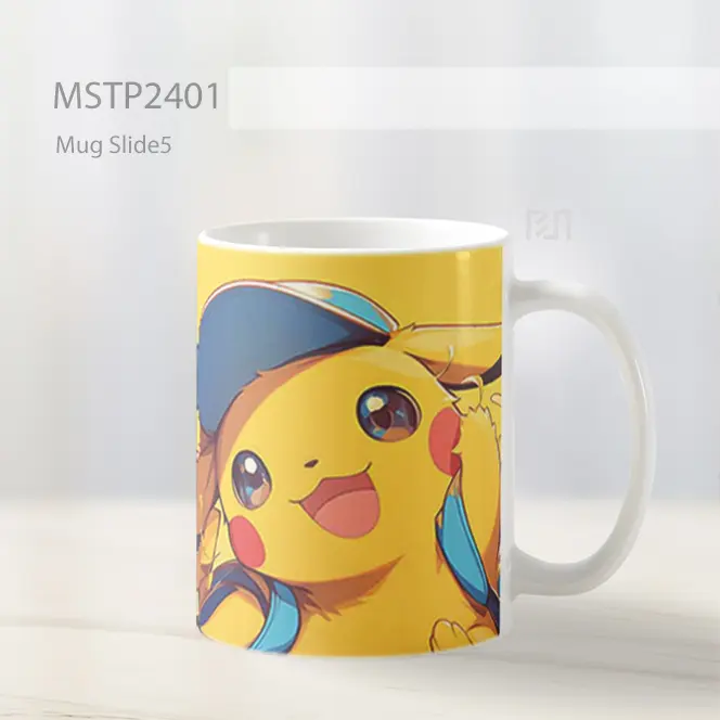 Pikachu Senyum Perjalanan Mug MSTP2401 - All-side / Desain