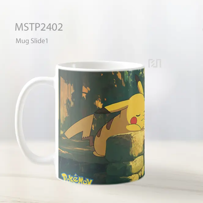 Pikachu Sumur Air Gaya Seni Mug MSTP2402 - All-side / Desain