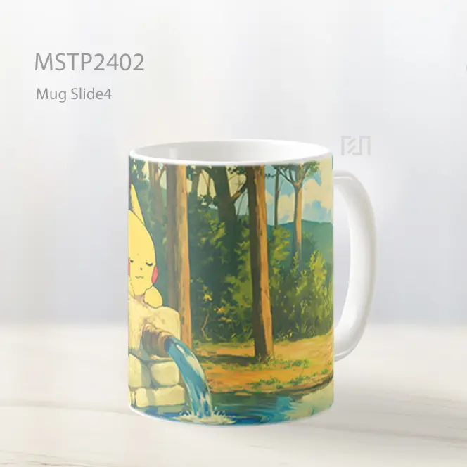 Pikachu Sumur Air Gaya Seni Mug MSTP2402