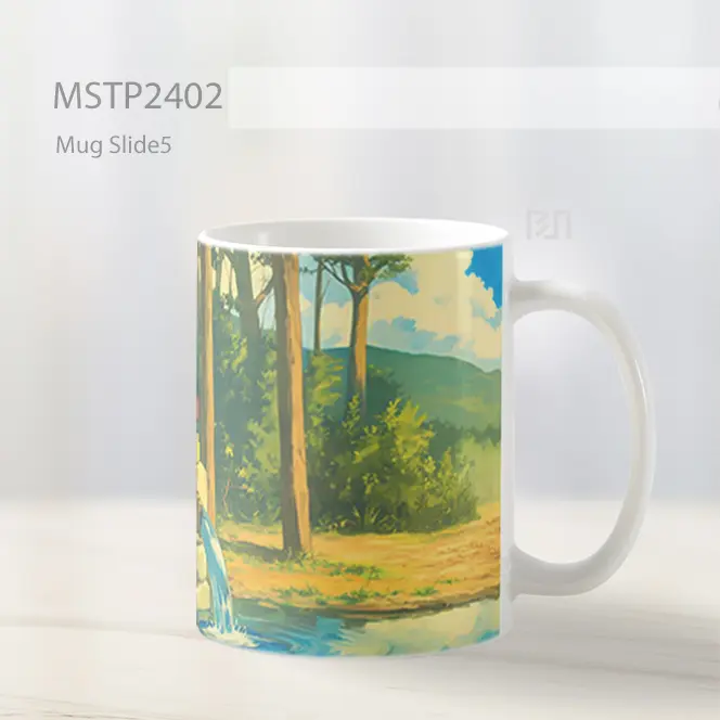 Pikachu Sumur Air Gaya Seni Mug MSTP2402 - All-side / Desain