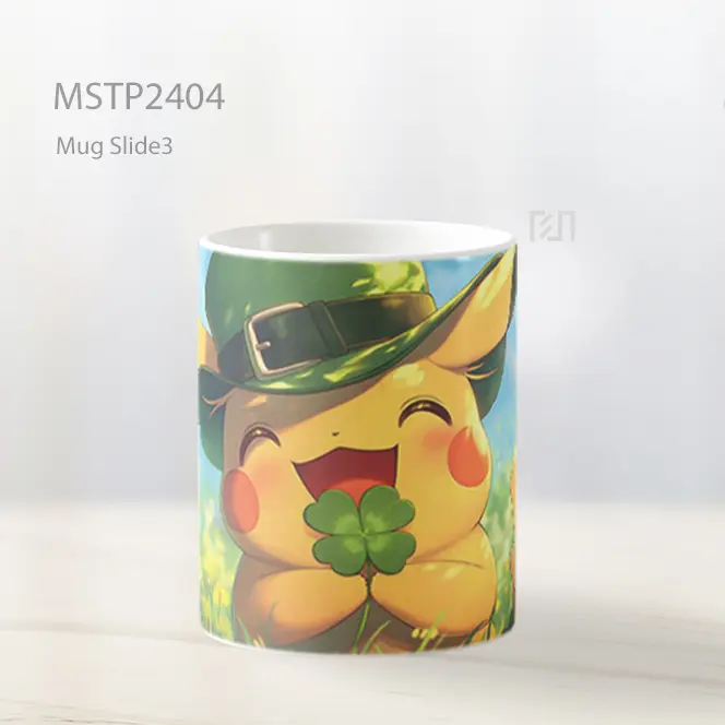 Pikachu Topi Leprechaun Semanggi St Patricks Day Mug MSTP2404 - All-side / Desain