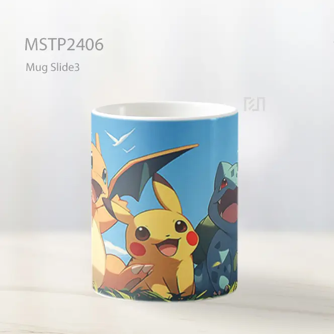 Pikachu%2C Charizard%2C Bulbasaur Trio Kawaii Mug MSTP2406 - All-side / Desain