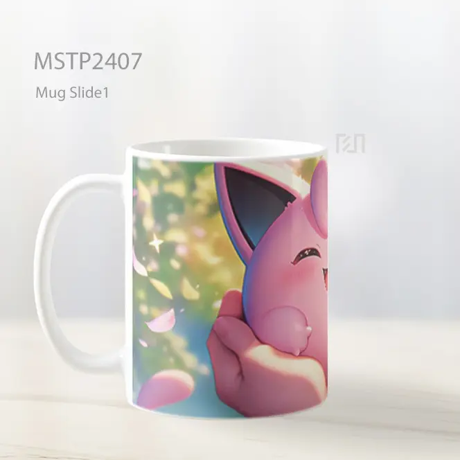 Pink Fluffy Pokemon Mug MSTP2407 - All-side / Desain