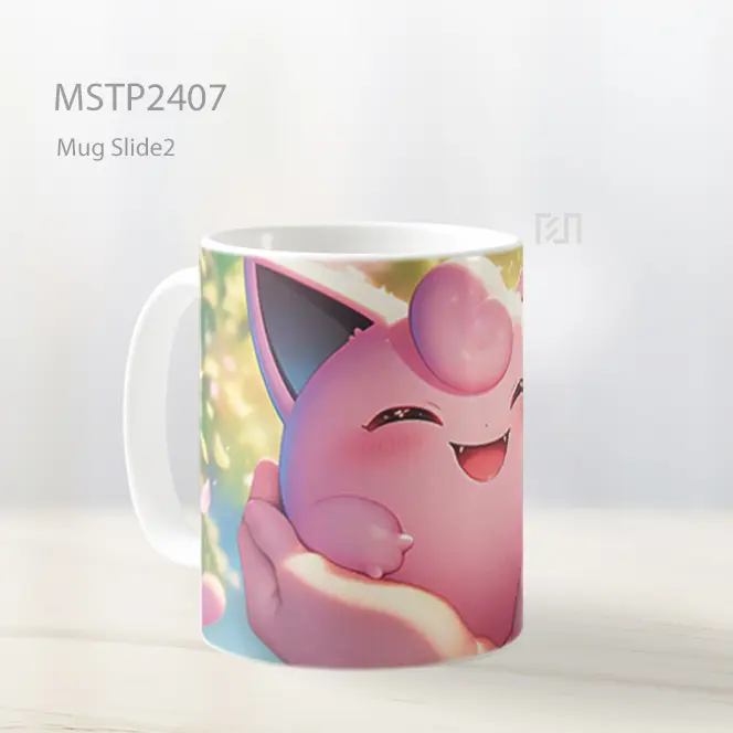 Pink Fluffy Pokemon Mug MSTP2407 - All-side / Desain