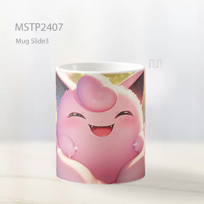Pink Fluffy Pokemon Mug MSTP2407 - All-side / Desain