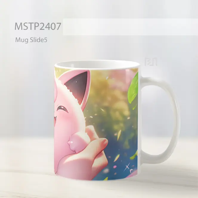Pink Fluffy Pokemon Mug MSTP2407 - All-side / Desain