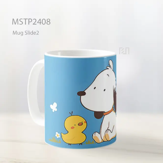 Pochacco Chick Latar Biru Mug MSTP2408 - All-side / Desain