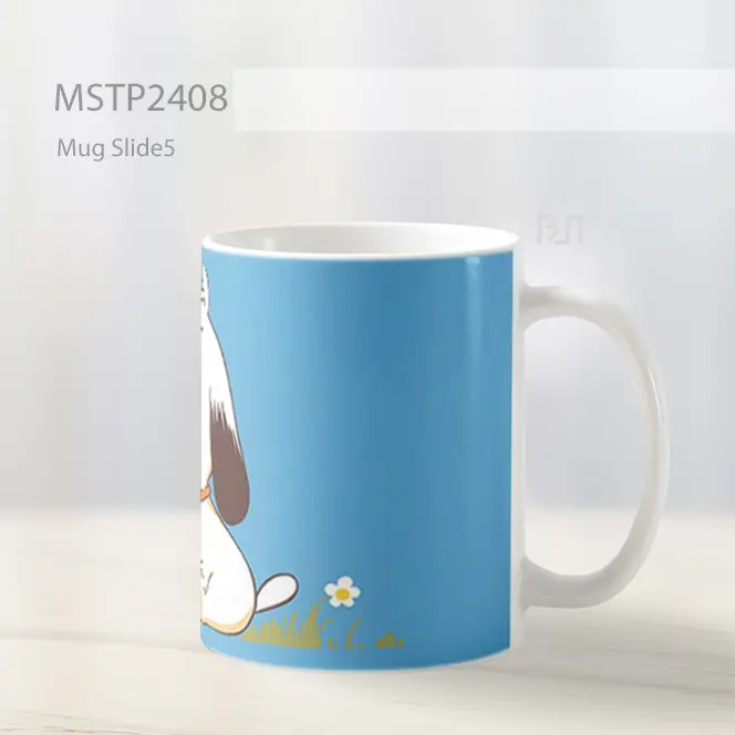 Pochacco Chick Latar Biru Mug MSTP2408 - All-side / Desain