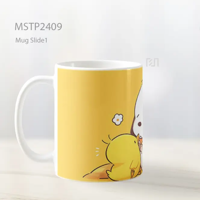 Pochacco Chick Latar Kuning Mug MSTP2409 - All-side / Desain