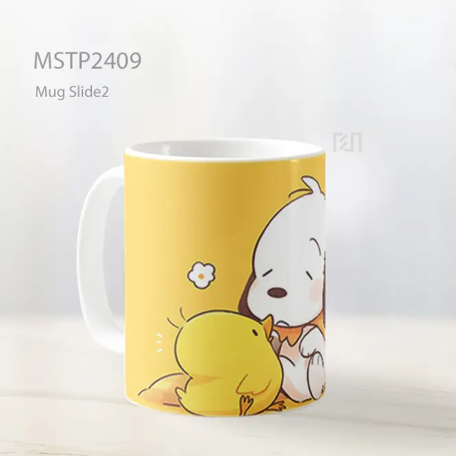 Pochacco Chick Latar Kuning Mug MSTP2409 - All-side / Desain