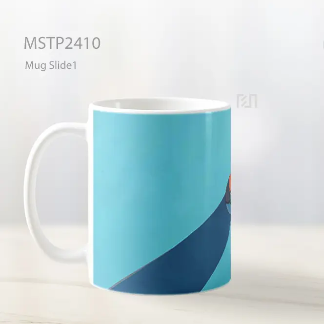 Pokeball Bayangan Biru Minimal Laptop Mug MSTP2410 - All-side / Desain