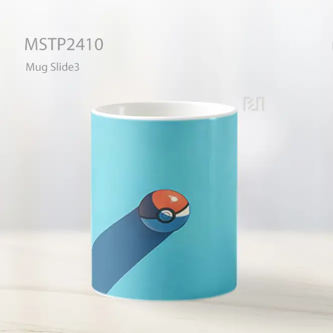 Pokeball Bayangan Biru Minimal Laptop Mug MSTP2410 - All-side / Desain