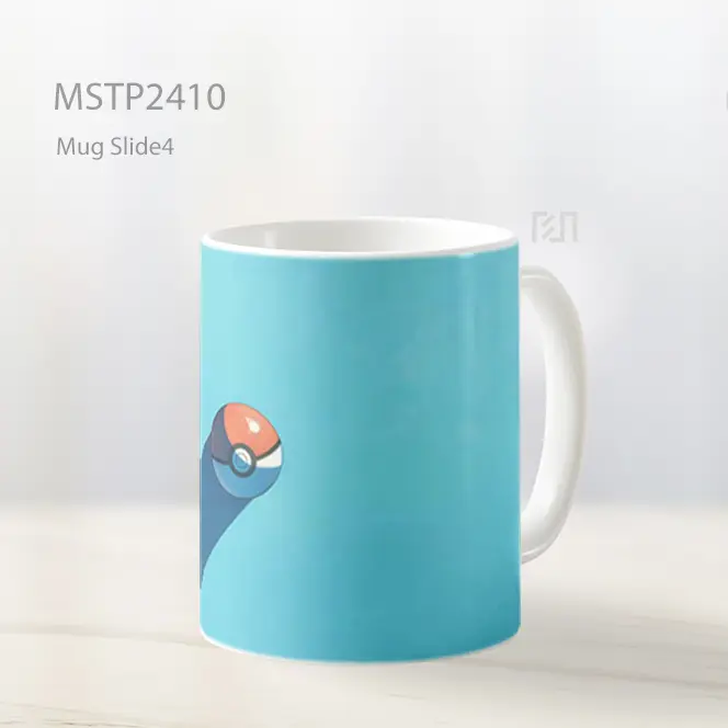 Pokeball Bayangan Biru Minimal Laptop Mug MSTP2410