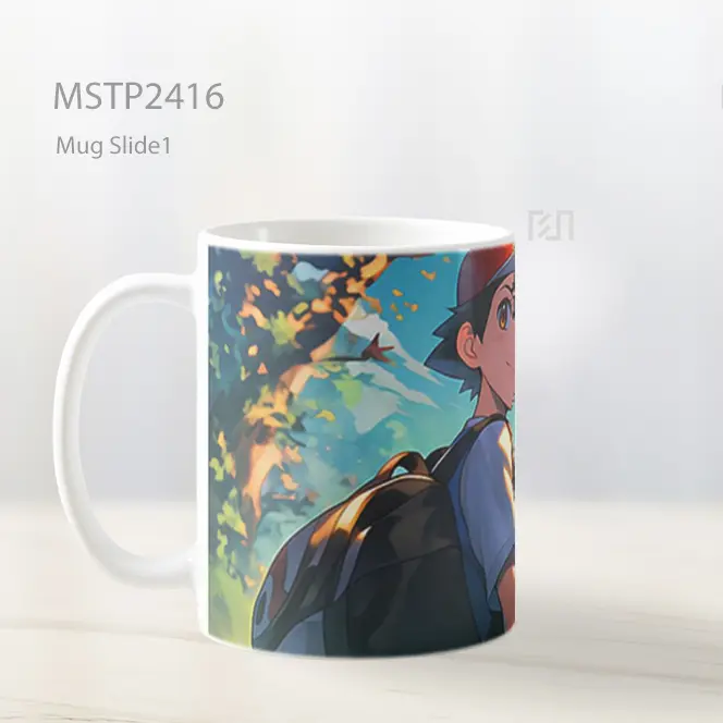 Pokemon Ash And Pikachu Hutan Mug MSTP2416 - All-side / Desain