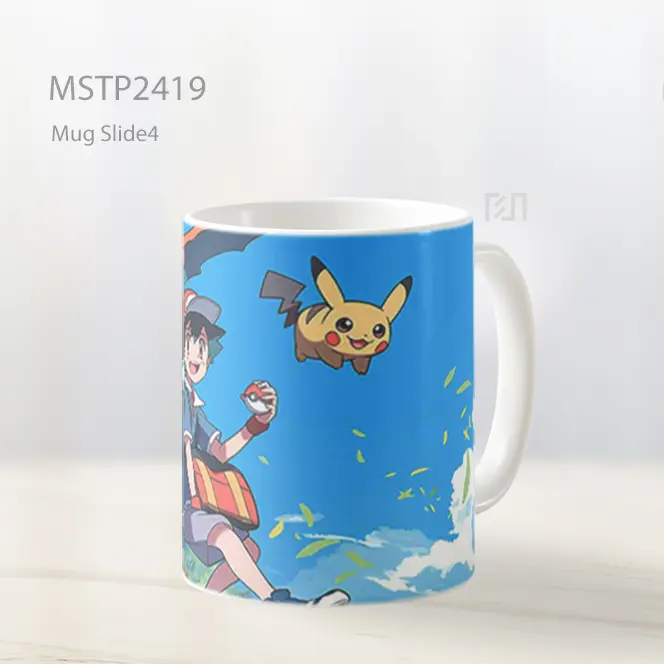 Pokemon Ash%2C Pikachu%2C Charmander%2C Squirtle Mug MSTP2419