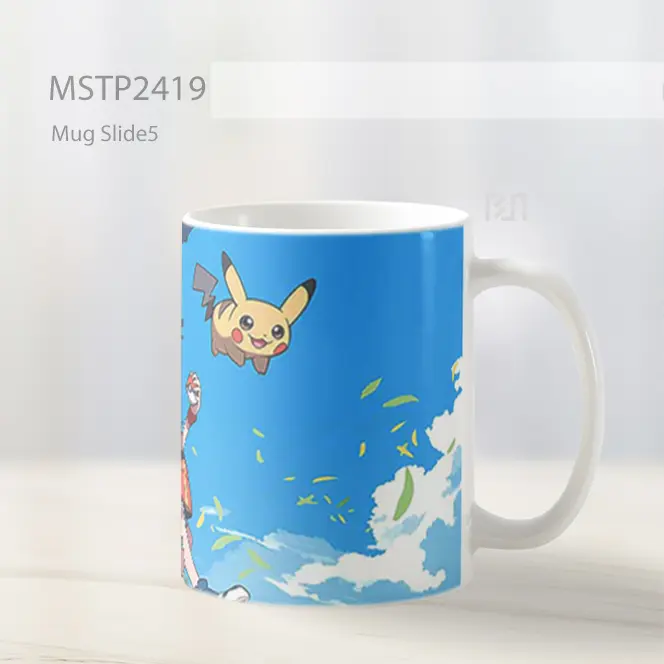 Pokemon Ash%2C Pikachu%2C Charmander%2C Squirtle Mug MSTP2419 - All-side / Desain