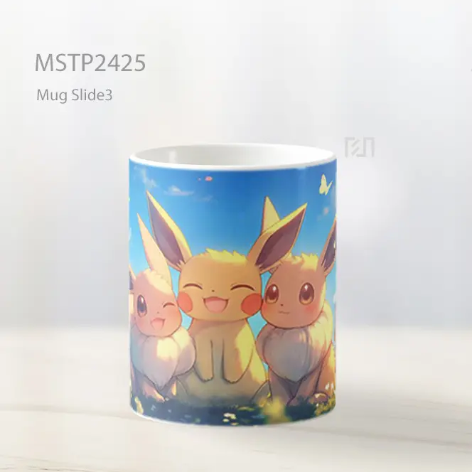 Pokemon Eevee And Pikachu Lapangan Mug MSTP2425 - All-side / Desain