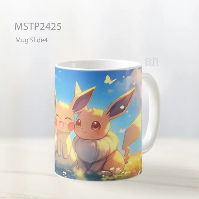 Pokemon Eevee And Pikachu Lapangan Mug MSTP2425