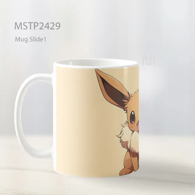 Pokemon Eevee Mengedip Beige Mug MSTP2429 - All-side / Desain