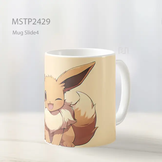 Pokemon Eevee Mengedip Beige Mug MSTP2429