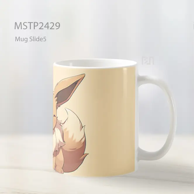 Pokemon Eevee Mengedip Beige Mug MSTP2429 - All-side / Desain