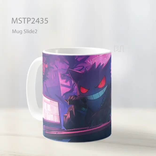 Pokemon Gengar Estetik Cyber Mug MSTP2435 - All-side / Desain