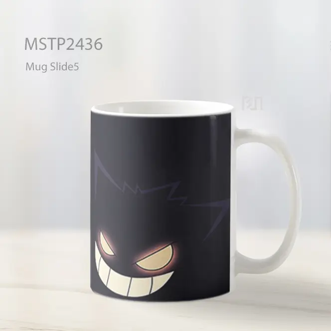 Pokemon Gengar Mata Bersinar Gelap Mug MSTP2436 - All-side / Desain
