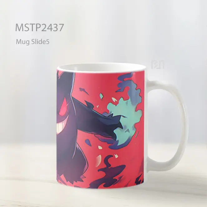 Pokemon Gengar Merah Keren Mug MSTP2437 - All-side / Desain