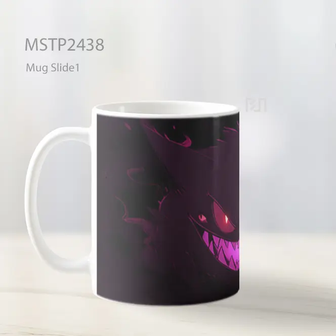 Pokemon Gengar Senyum Mug MSTP2438 - All-side / Desain