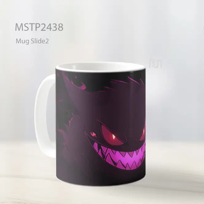 Pokemon Gengar Senyum Mug MSTP2438 - All-side / Desain