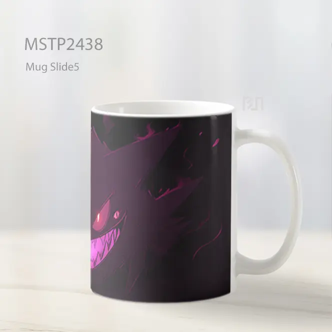 Pokemon Gengar Senyum Mug MSTP2438 - All-side / Desain