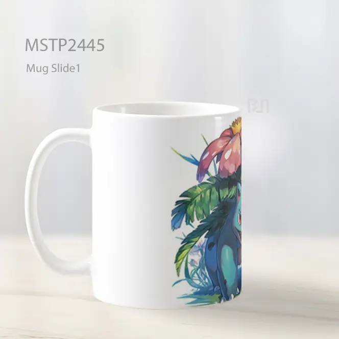 Pokemon Ivysaur Putih Mug MSTP2445 - All-side / Desain
