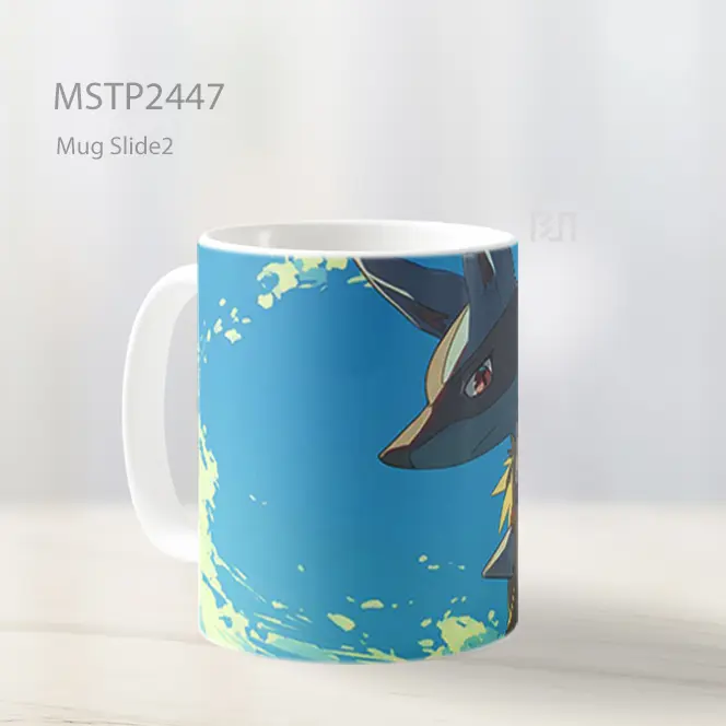 Pokemon Lucario Biru Mug MSTP2447 - All-side / Desain