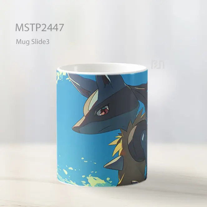 Pokemon Lucario Biru Mug MSTP2447 - All-side / Desain